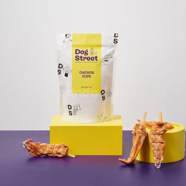 Stand Up Pouch for Chicken Pops Dog Treats Packaging