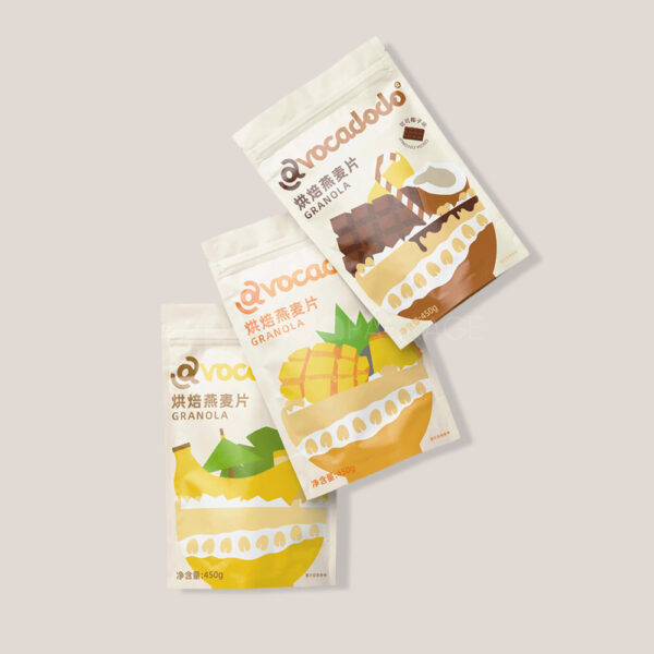 Stand Up Pouch for Mixed Fruit Granola Cereal Packaging