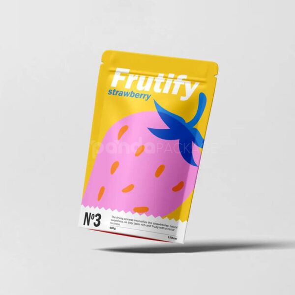 Stand Up Pouch for Strawberry Dried Fruit Snack Packaging