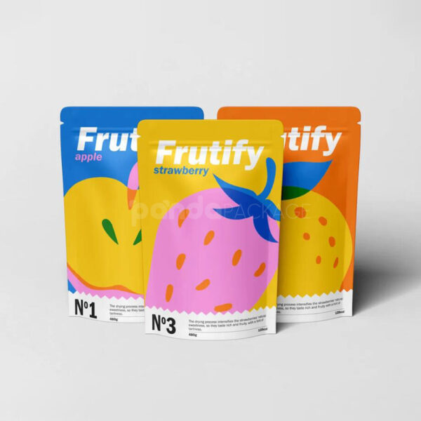Stand Up Pouch for Strawberry Dried Fruit Snack Packaging
