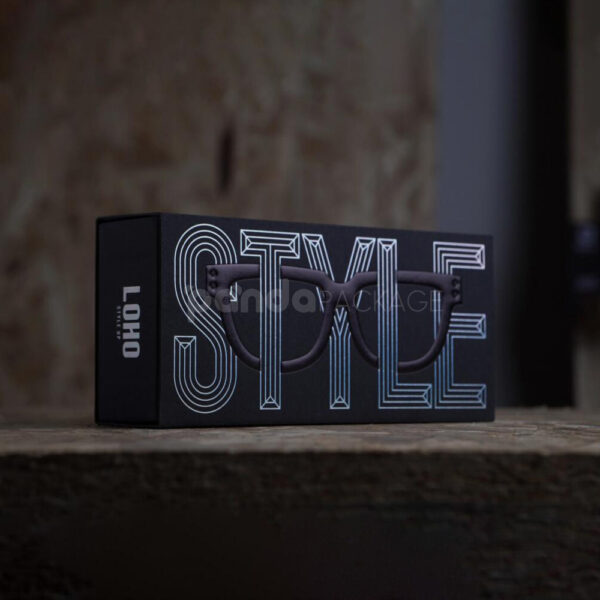 Custom Stylish Eyewear Packaging Box with 3D Glasses Design