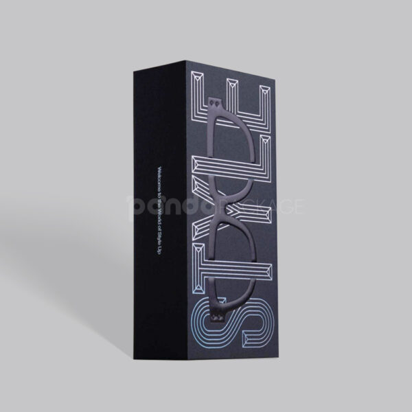 Custom Stylish Eyewear Packaging Box with 3D Glasses Design