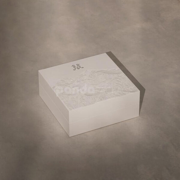 Elegant Embossed White Luxury Packaging Boxes for High-End Clothing