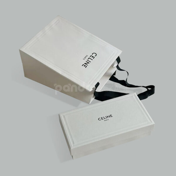 Minimalist White Luxury Clothing Packaging Boxes with Brand Logo