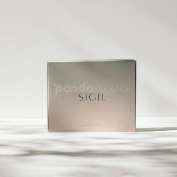 Elegant Minimalist Grey Luxury Clothing Packaging Box with Logo