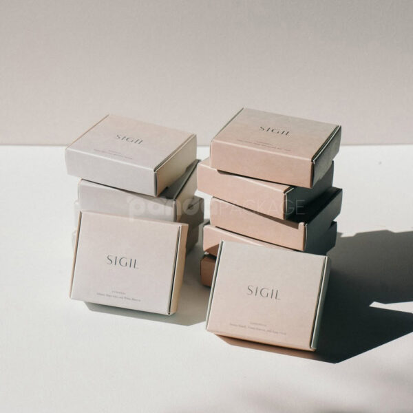 Elegant Minimalist Grey Luxury Clothing Packaging Box with Logo
