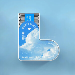 eco-friendly sock shaped paperboard packaging box with lid