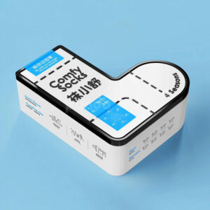 eco-friendly sock shaped paperboard packaging box with lid