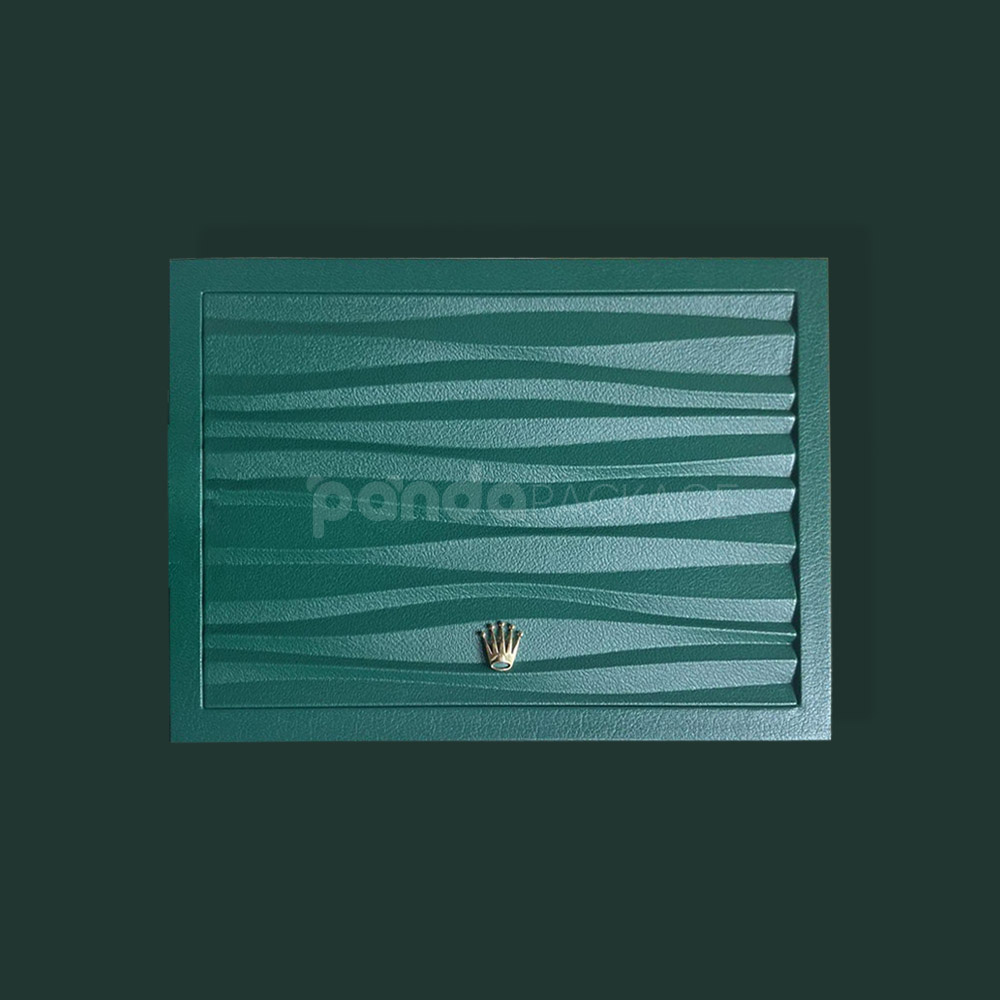 elegant green rigid box with textured hinged flip lid design