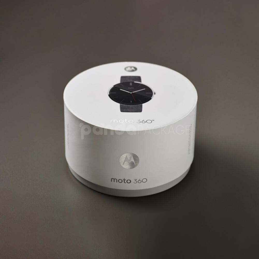 white round paper tube packaging box with lid and insert