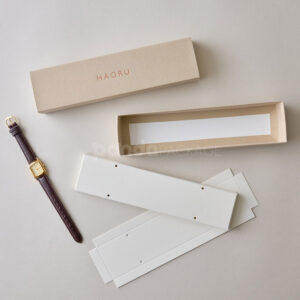 rectangular rigid slide box with textured surface and drawer lid