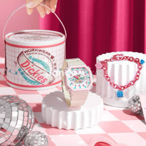 round rigid paper tube box with lid and handle for packaging display