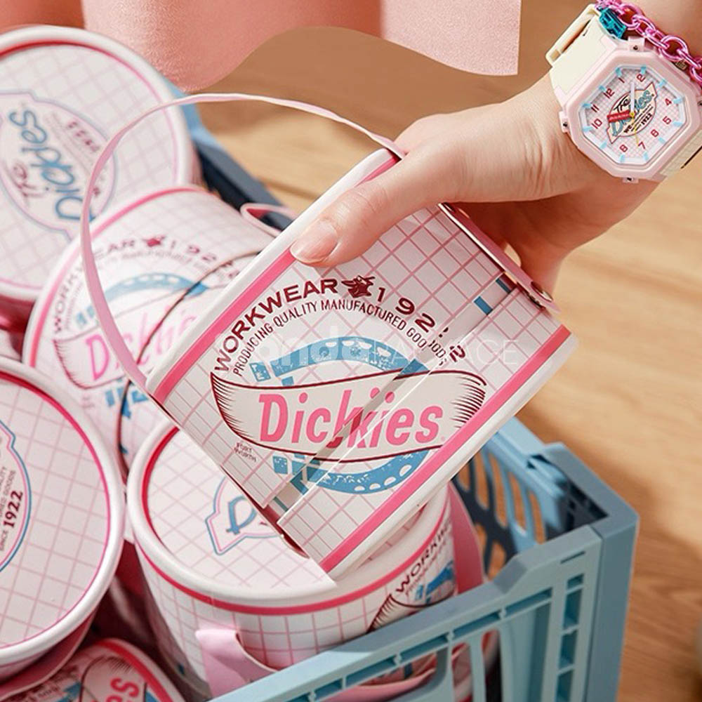 round rigid paper tube box with lid and handle for packaging display