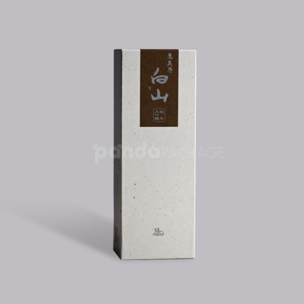 Elegant White Craft Paper Gift Box for Liquor Packaging