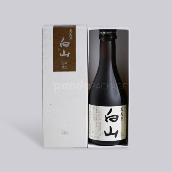 Elegant White Craft Paper Gift Box for Liquor Packaging