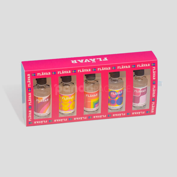 Flavar Swedish Vodka Gift Set Packaging with Colorful Design