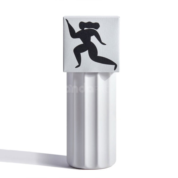 Modern Minimalist Liquor Bottle Packaging with Artistic Black Graphic