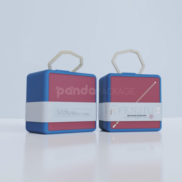 Custom Luxury Rigid Box with Handle for Premium Liquor Packaging