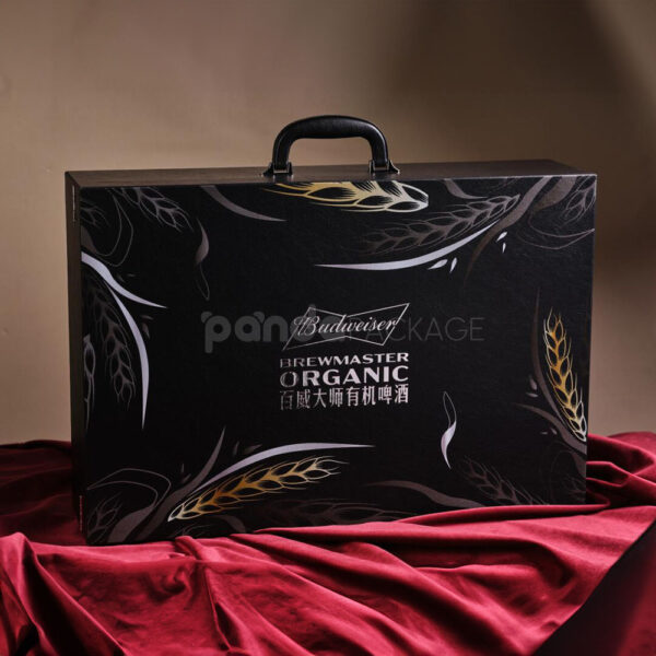 Custom Luxury Carrier Box for Organic Beer Gift Packaging