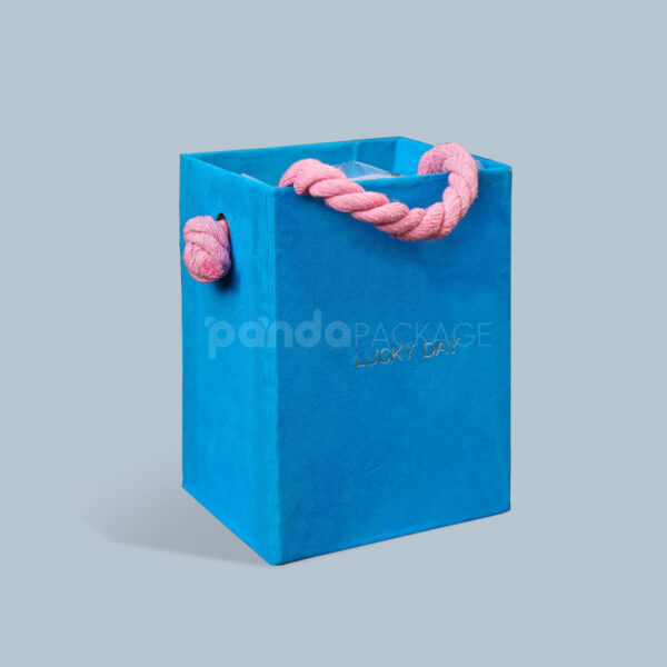 Colorful Candy Gift Bags with Bold Rope Handles and Text