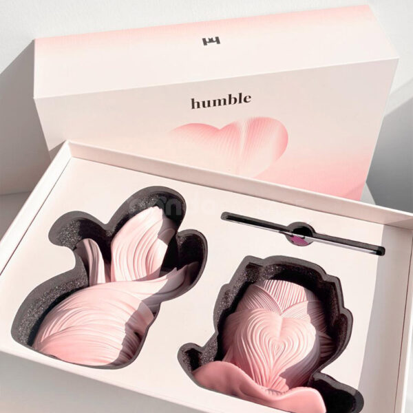 Custom Candle Gift Box with Heart Shape Molded Insert
