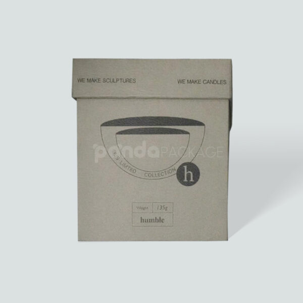 Recycled Kraft Candle Box with Minimalist Line Art Design