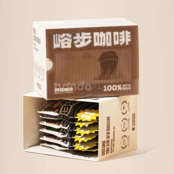 Custom Coffee Packaging Box with Sliding Drawer Display Design