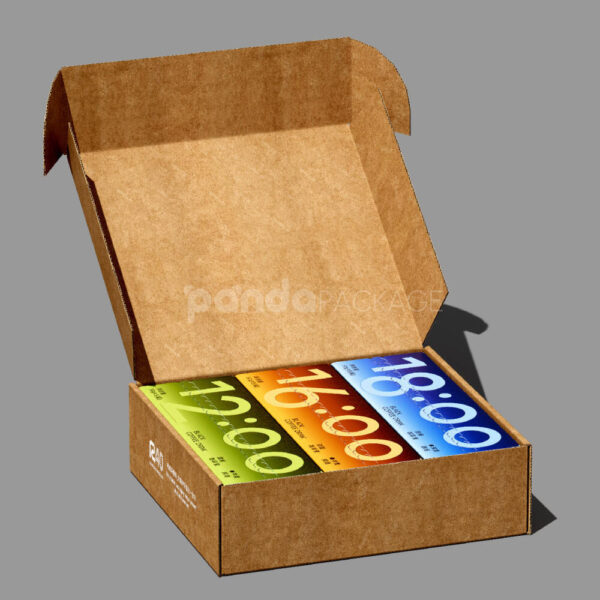 Kraft Coffee Gift Box with Colorful Time-Based Sachets