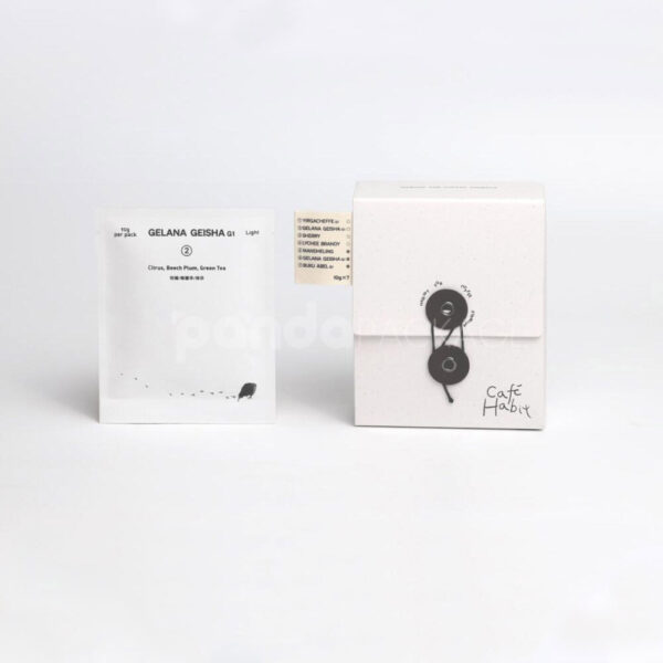 Minimalist Coffee Packaging Box with String Button Closure Design