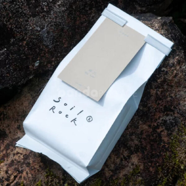 Minimalist Side Gusset Coffee Bag with Clip and Card Label