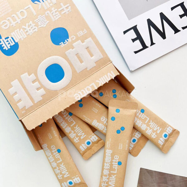 Kraft Stick Pack Coffee Bag for Instant Milk Latte Powder
