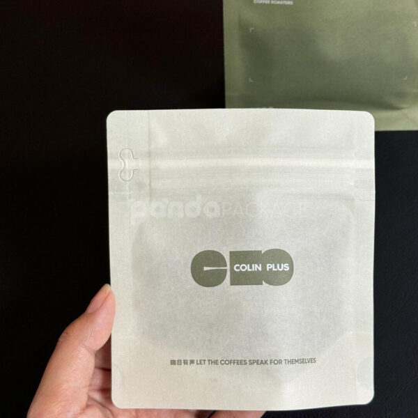 Minimalist Resealable Single-Serve Coffee Bag with Hang Hole