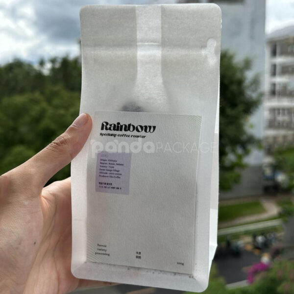 Minimalist Stand Up Coffee Pouch with Front Label Design