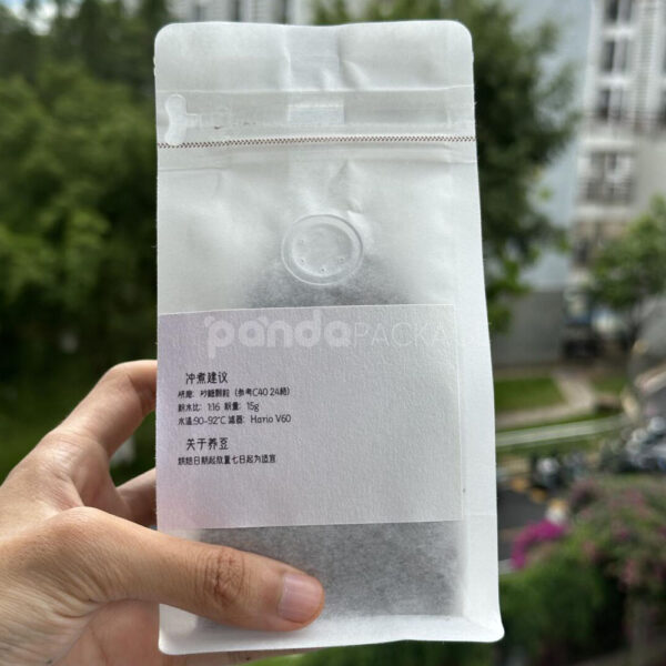 Minimalist Stand Up Coffee Pouch with Front Label Design