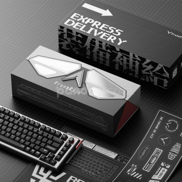 Futuristic Electronics Packaging Box for Mechanical Gaming Keyboard Display