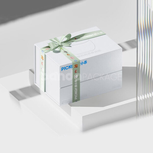 Premium Custom Electronics Packaging Box with Decorative Gift Ribbon