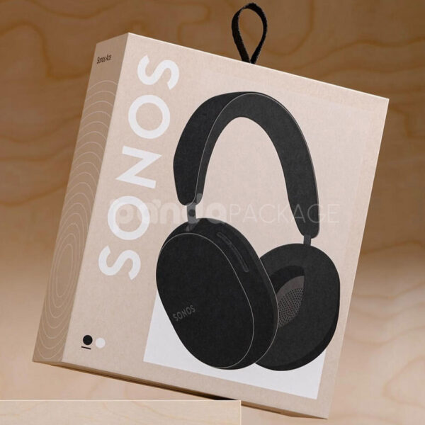 Custom Printed Electronics Packaging Box for Headphones with Hanging Tab