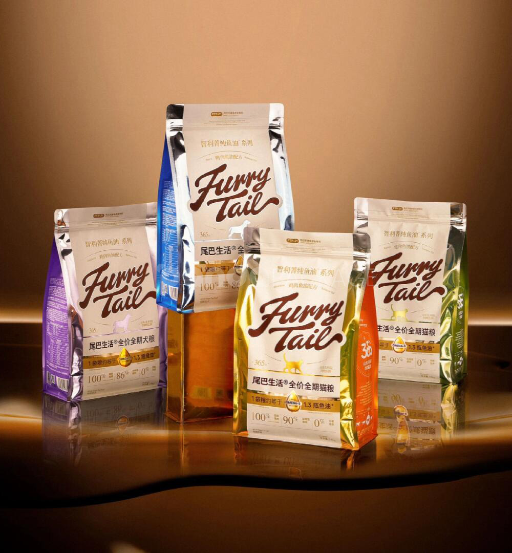 Premium Dog Food Packaging with Omega-Rich Nutrition Design
