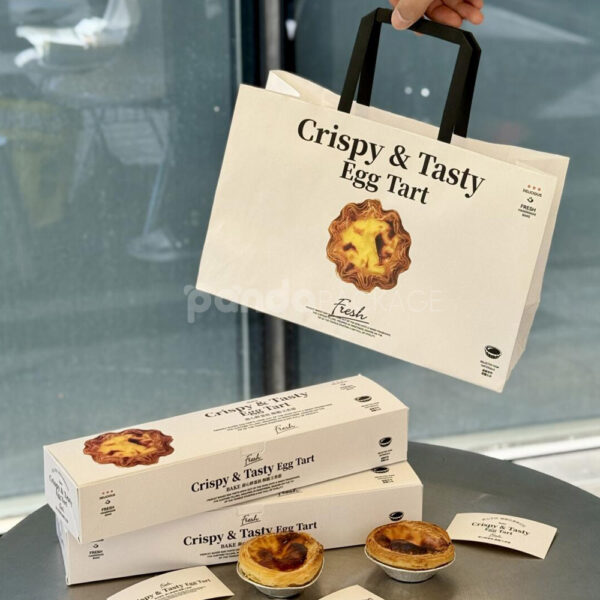 Elegant Restaurant Paper Bags for Crispy Tasty Egg Tarts