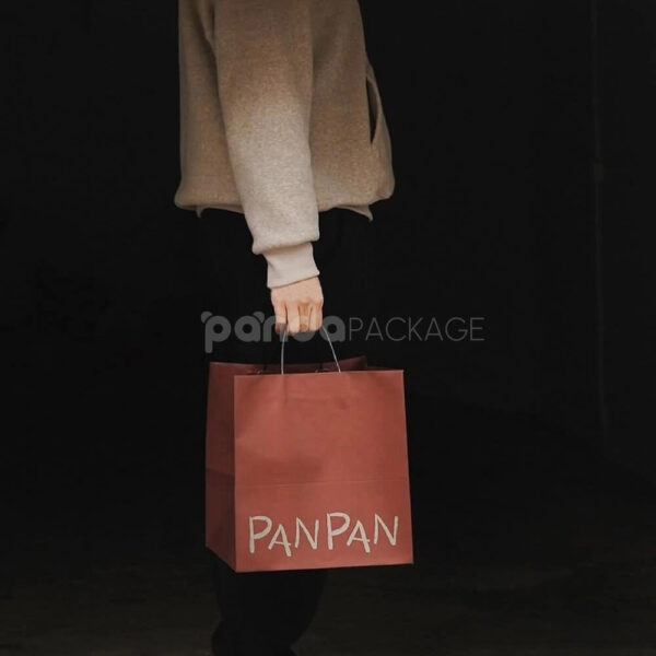 Stylish Restaurant Paper Bags with Bold PANPAN Branding