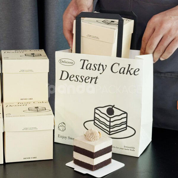 Elegant Restaurant Paper Bags for Cakes and Sweet Desserts
