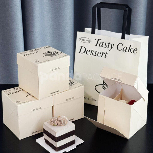 Elegant Restaurant Paper Bags for Cakes and Sweet Desserts