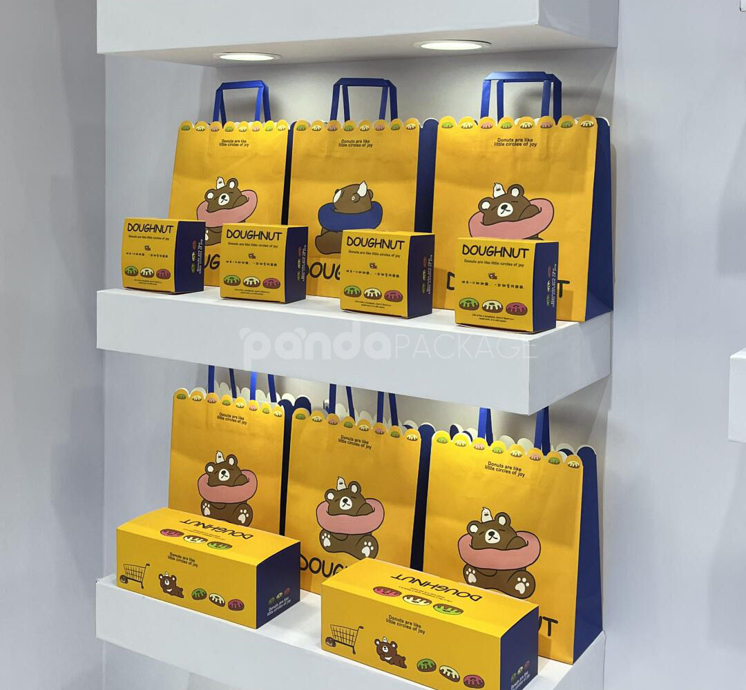 Trendy Pink Restaurant Paper Bags for Cake and Sweets