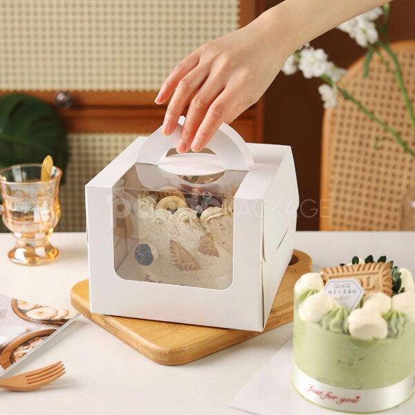 Restaurant Carrier Boxes with Window for Cakes and Pastries