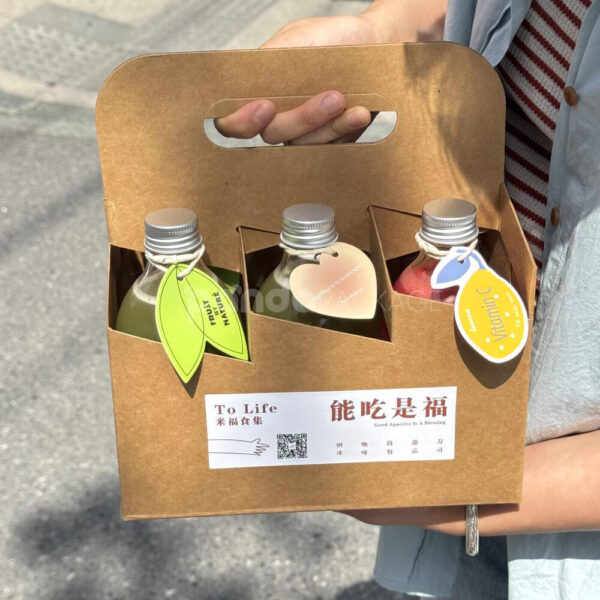 Eco-Friendly Restaurant Carrier Boxes for Juice and Beverages