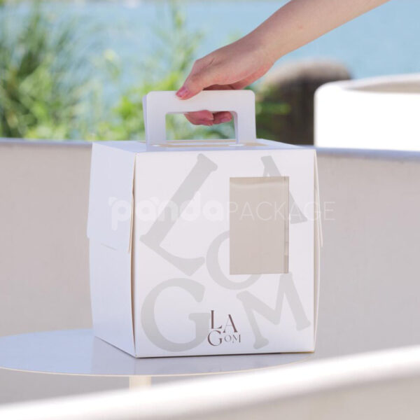 Elegant Restaurant Carrier Boxes with Window for Cake Transport