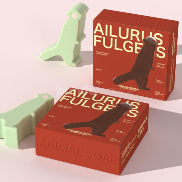Colorful Paperboard Soap Box with Animal Print Design
