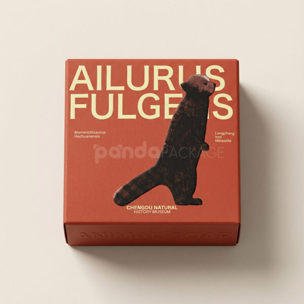 Colorful Paperboard Soap Box with Animal Print Design