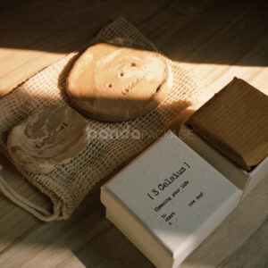 eco-friendly beige rigid soap box with lift-off lid