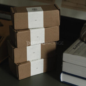 eco-friendly kraft drawer packaging box with cotton drawstring pouch